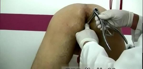  Gay doctor physical exam tube and boy gets medical examination He